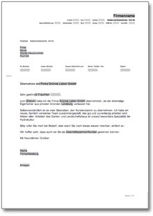 Werbebrief für eine Gartenbau-Firma • AT Musterbrief Download