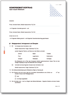 Standardmietvertrag Zum Ausdrucken / Mietvertrag Vorlage - kostenlos