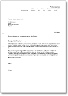 Anfrage an die Bank - Muster-Vorlage zum Download