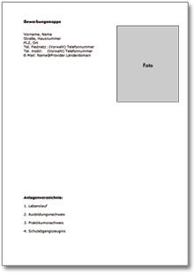 Hauptbild des Produkts: Lebenslauf (Bewerber/in mit abgeschlossener Berufsausbildung)