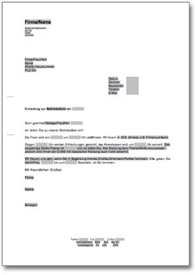 Einladung Zur Betriebsfeier Musterbrief Zum Download