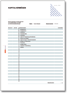 Hauptbild des Produkts: Rechentabelle: Werbungskosten Kapitalvermögen