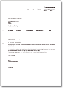 Entschuldigung bei nicht lieferbaren Artikeln (englisch/deutsch) Dokument zum Download
