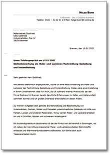 Hauptbild des Produkts: Bewerbung Arbeitsplatz (Hauptschule)