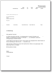 2 Abmahnung Eines Mieters At Musterbrief Download
