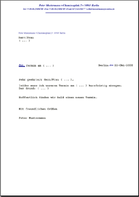 Absage eines Termins Dokument zum Download