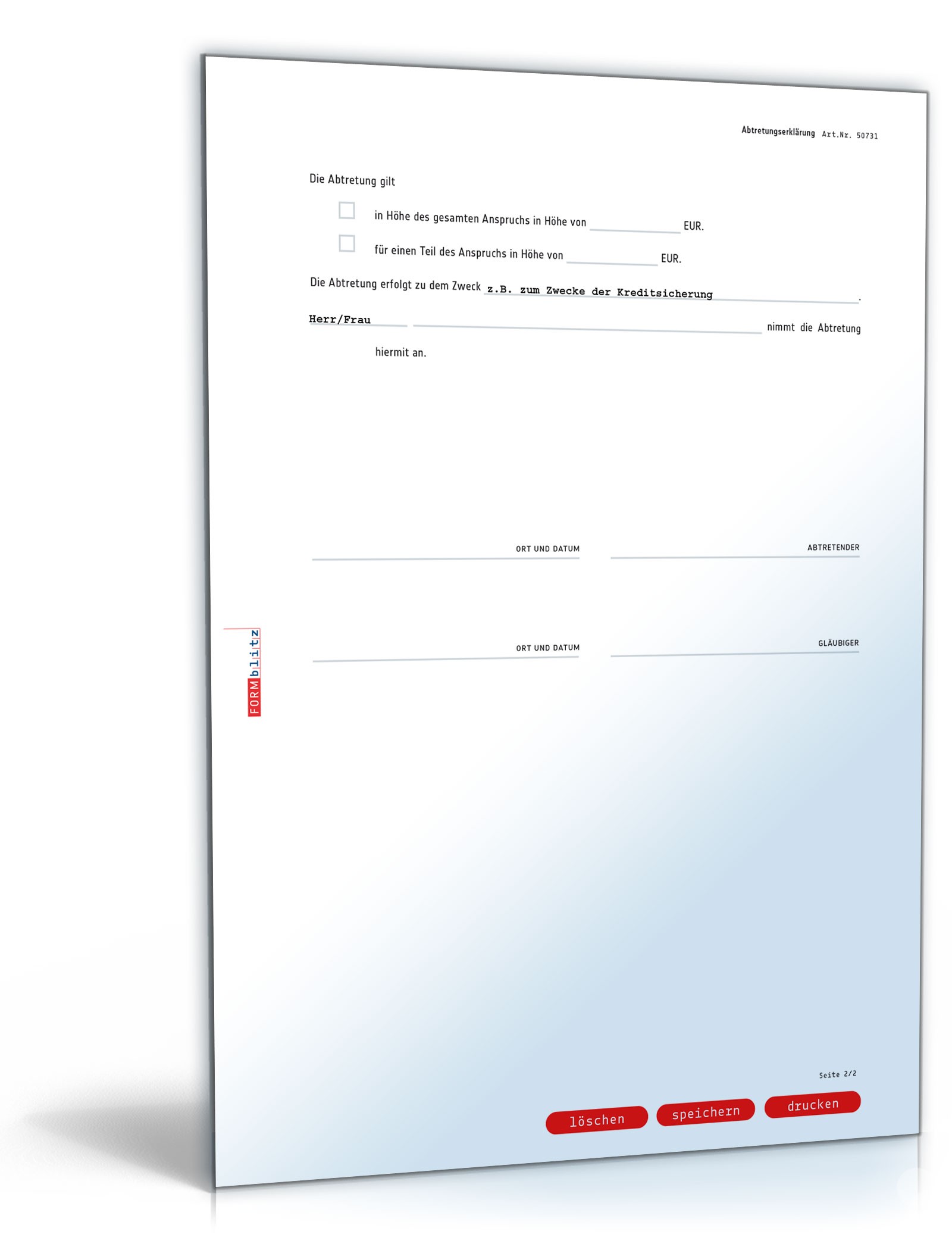 Abtretungserklarung Muster Vorlage Zum Download