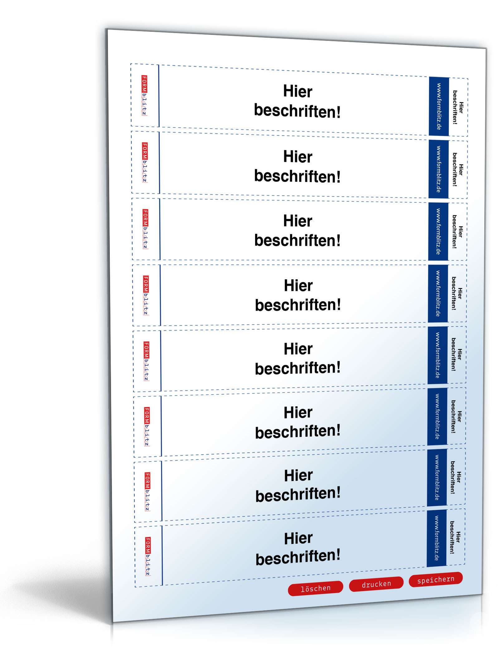 Hauptbild des Produkts: Ordner-Rücken für Leitz-Ordner (3,0 x 18,8), hoch