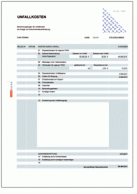 Rechentabelle: Werbungskosten Unfallkosten