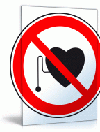 Schild "Verbot für Herzschrittmacher"