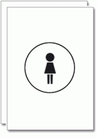 Schilder WC (Damen, Herren, Behinderte)
