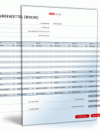 Stundenzettel als Wochenübersicht