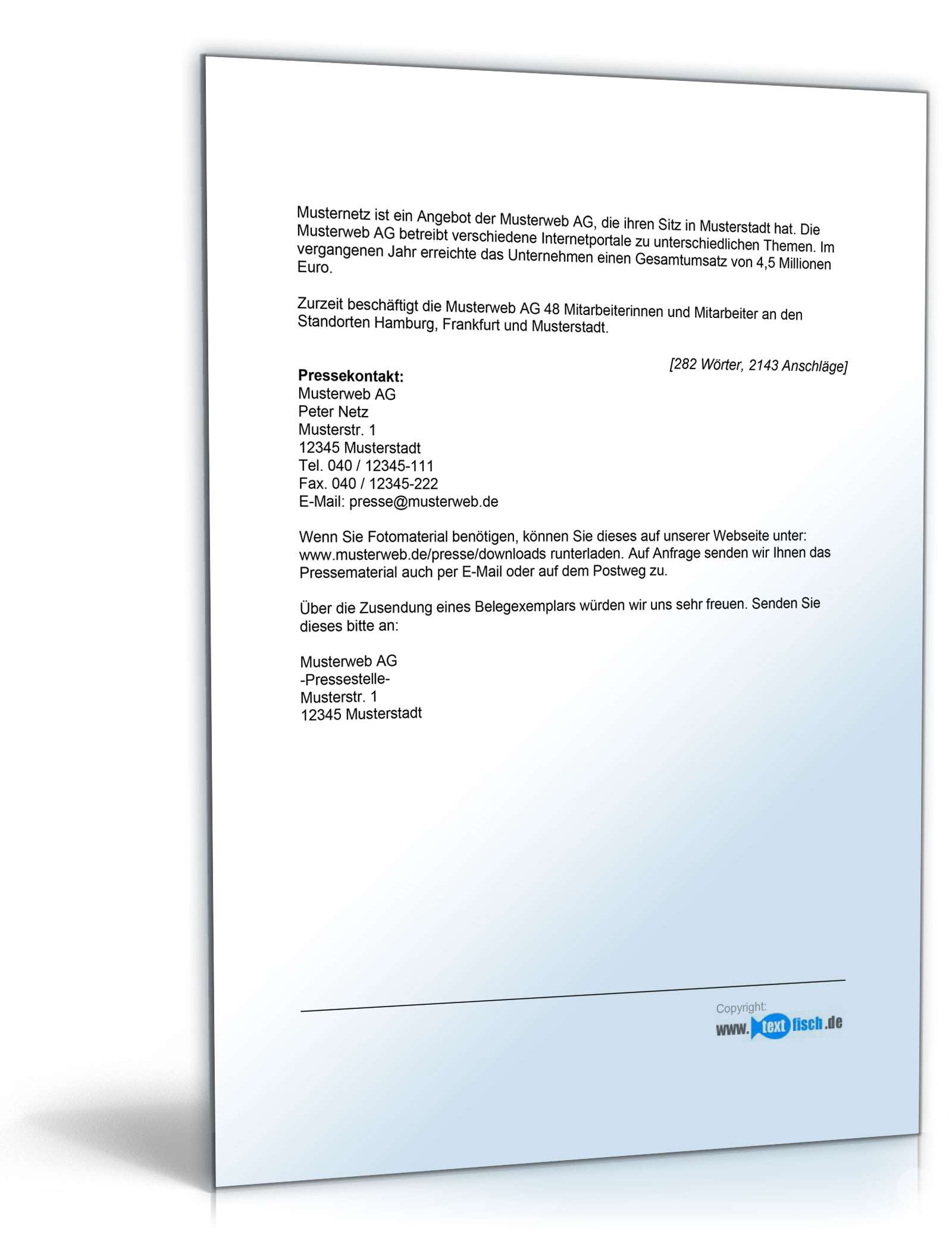 Pressemitteilung Launch eines Internetportals (Infoportal) PDF. Seite: 2