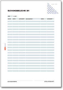 Buchungsbeleg Excel