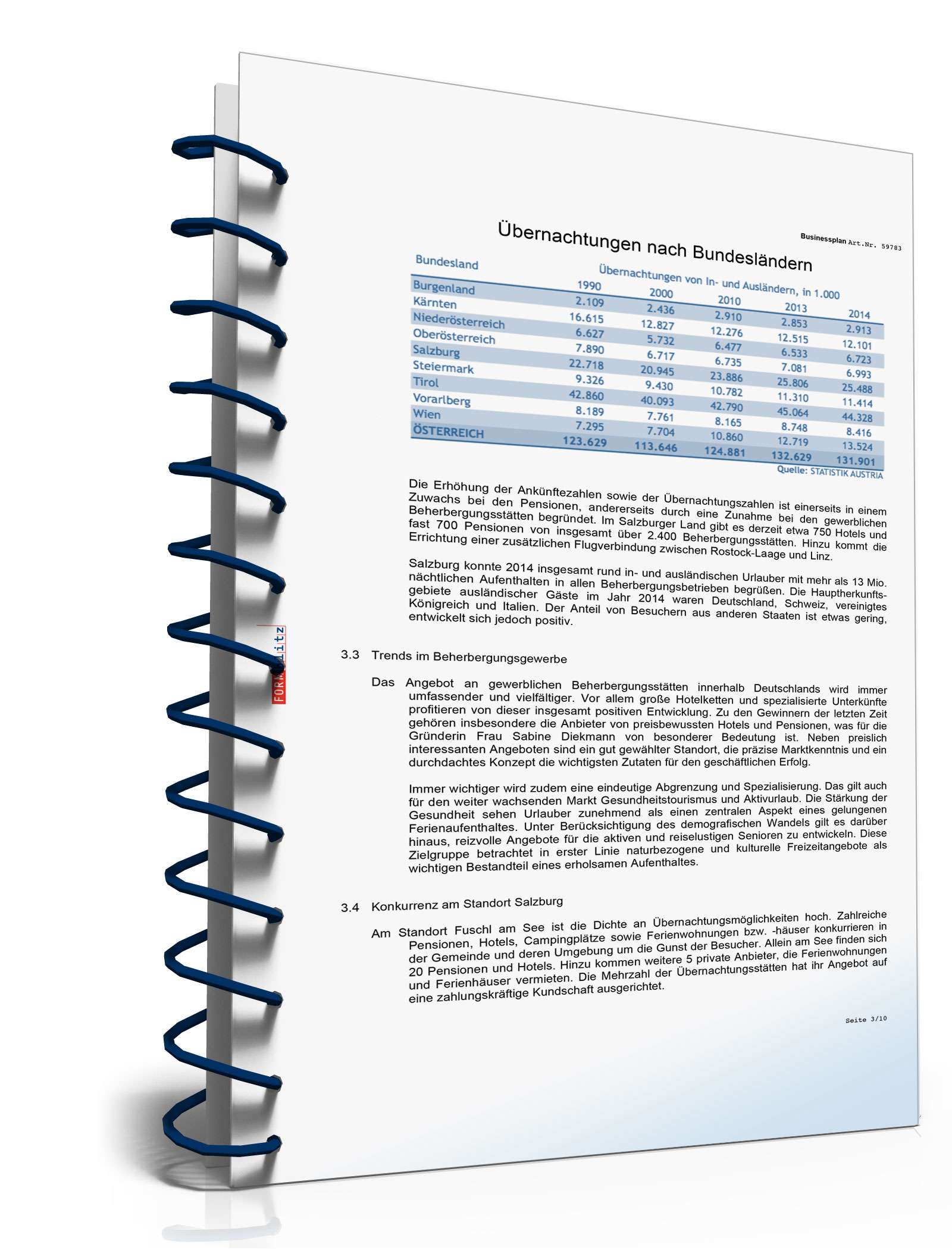 Businessplan für ein Hotel Excel. Seite: 4