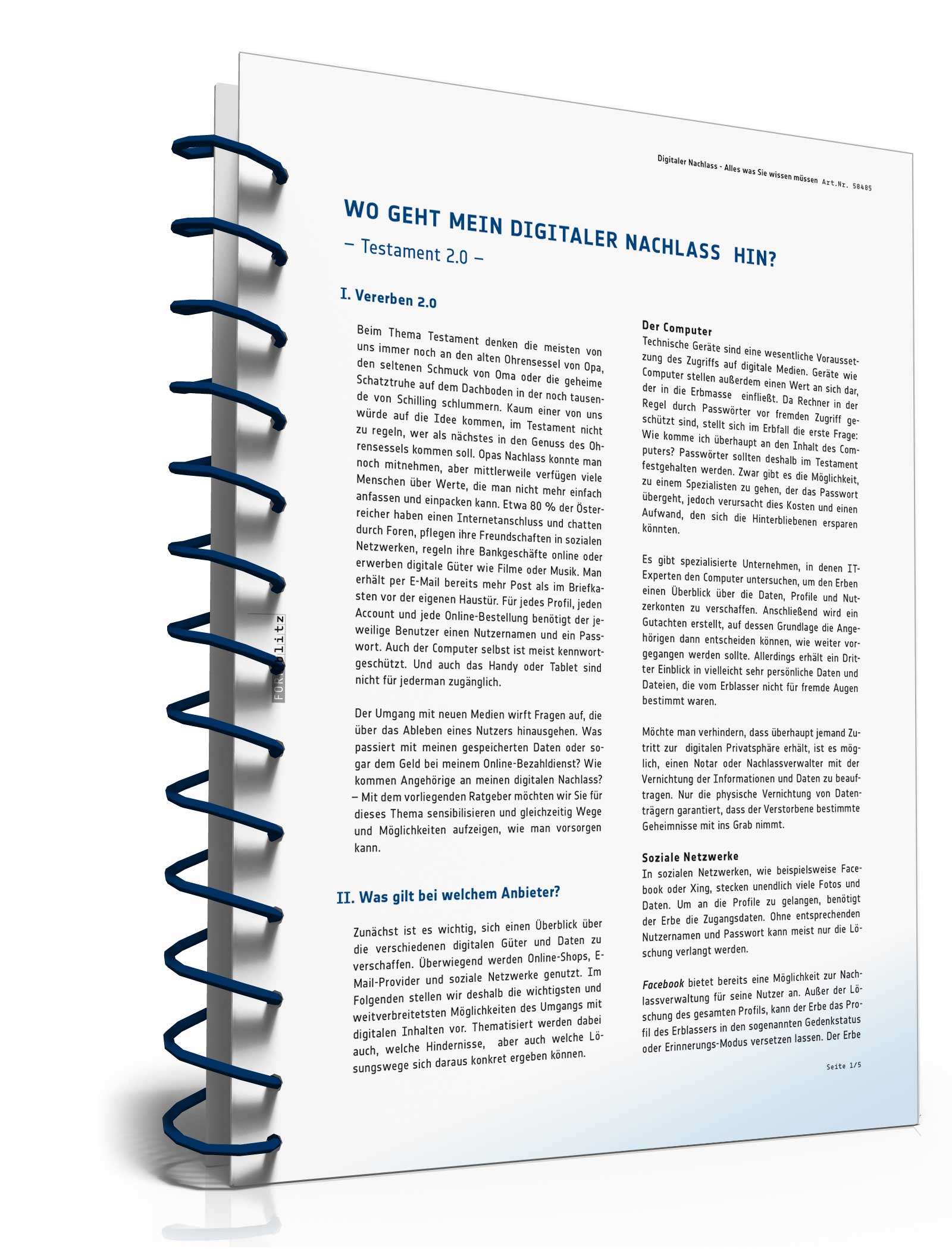 Digitales Testament + Ratgeber Excel. Seite: 6