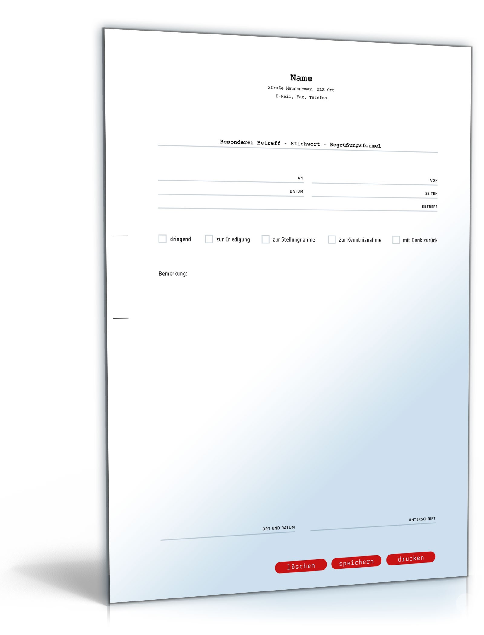 Faxvorlage (elegant) PDF