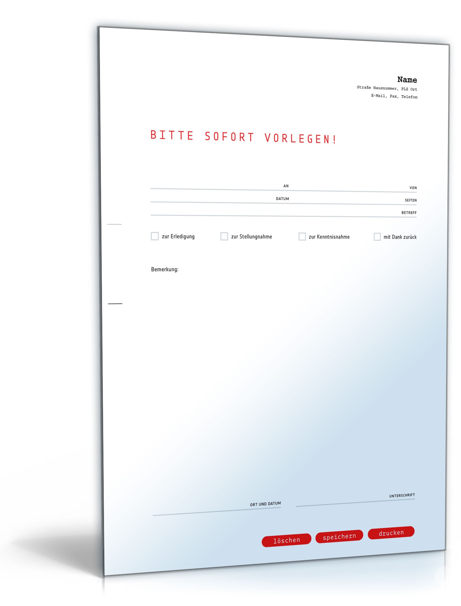 Faxvorlage (dringend) PDF