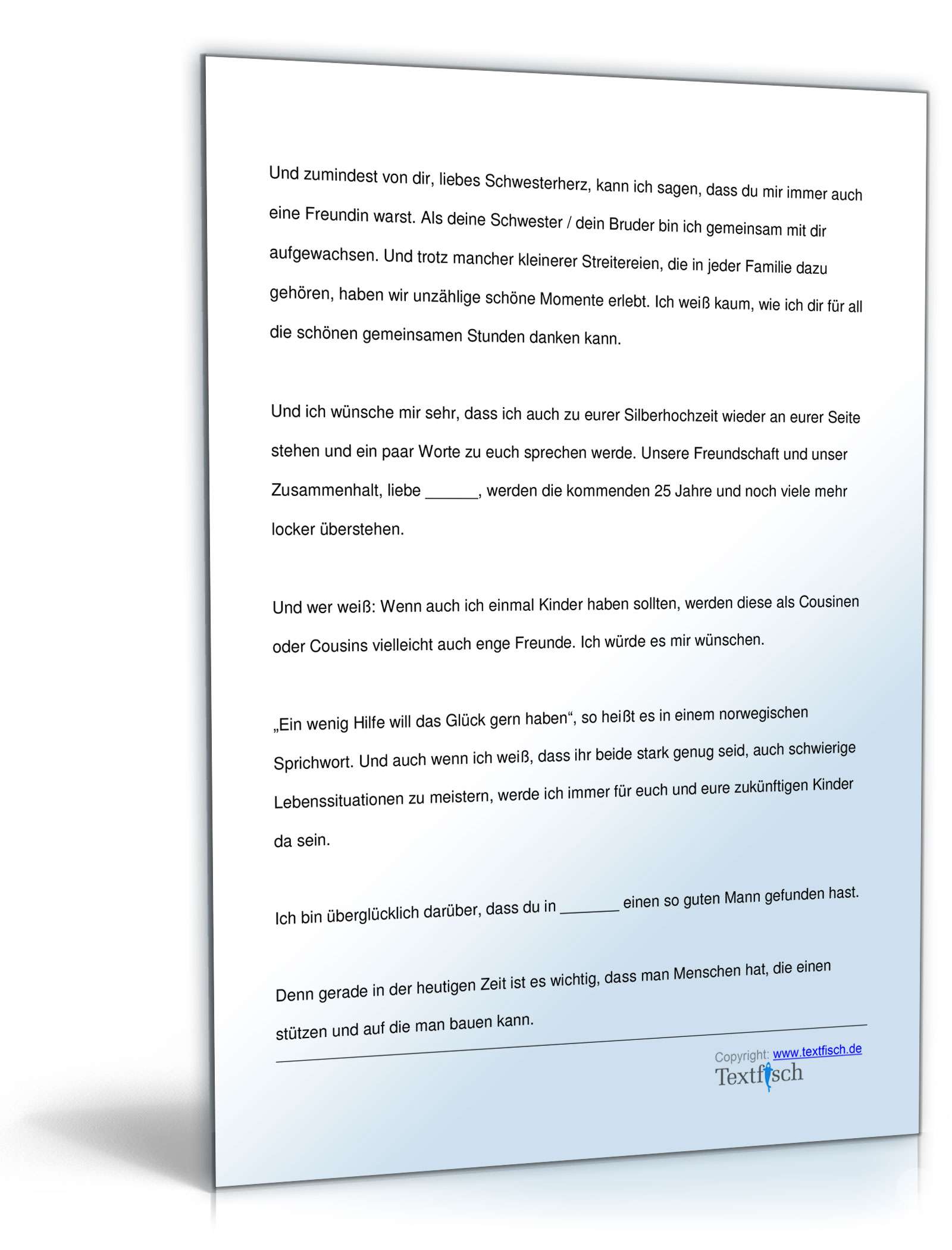 Hochzeitsrede (Bruder oder Schwester der Braut) PDF. Seite: 5