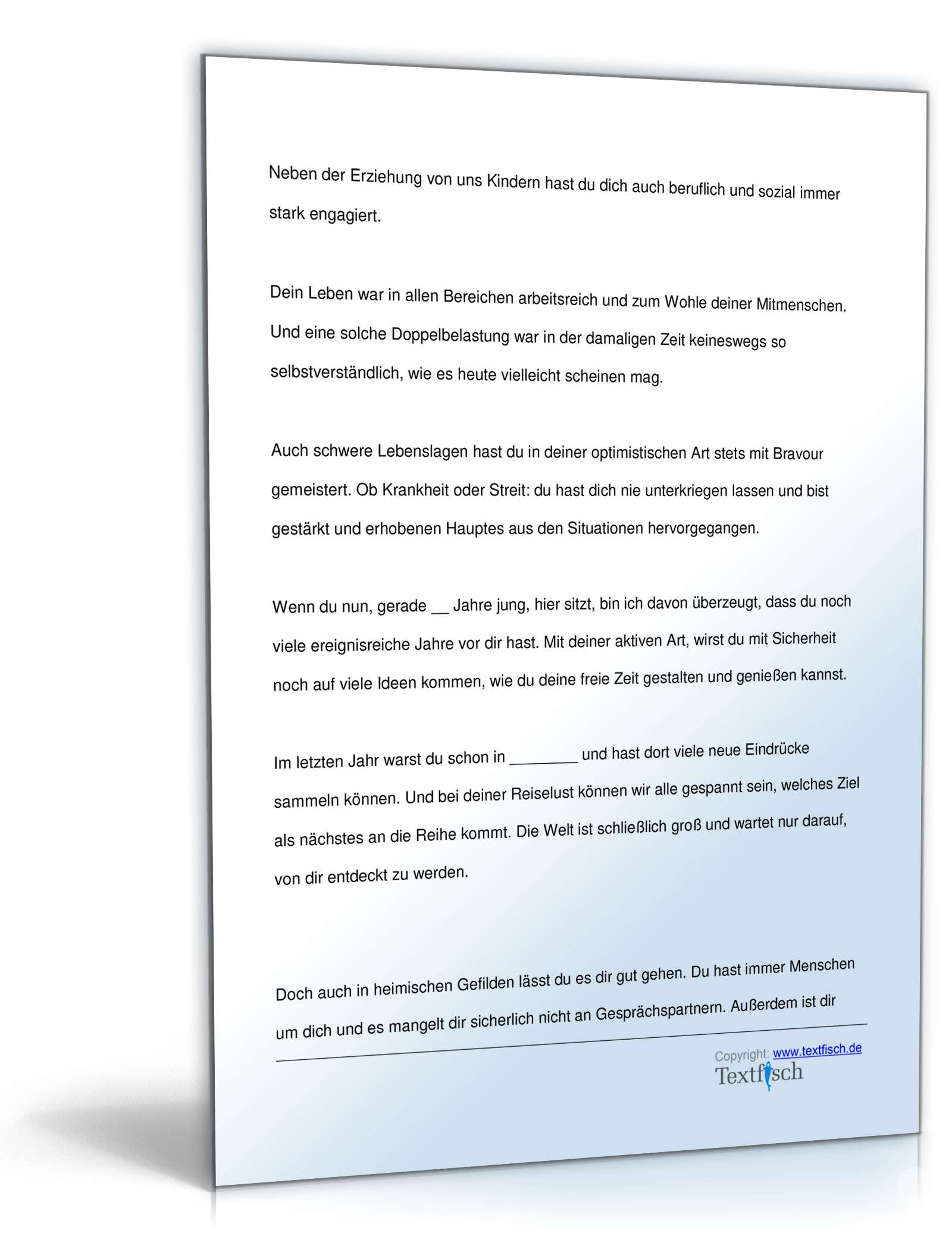 Geburtstagsrede für die Mutter PDF. Seite: 3