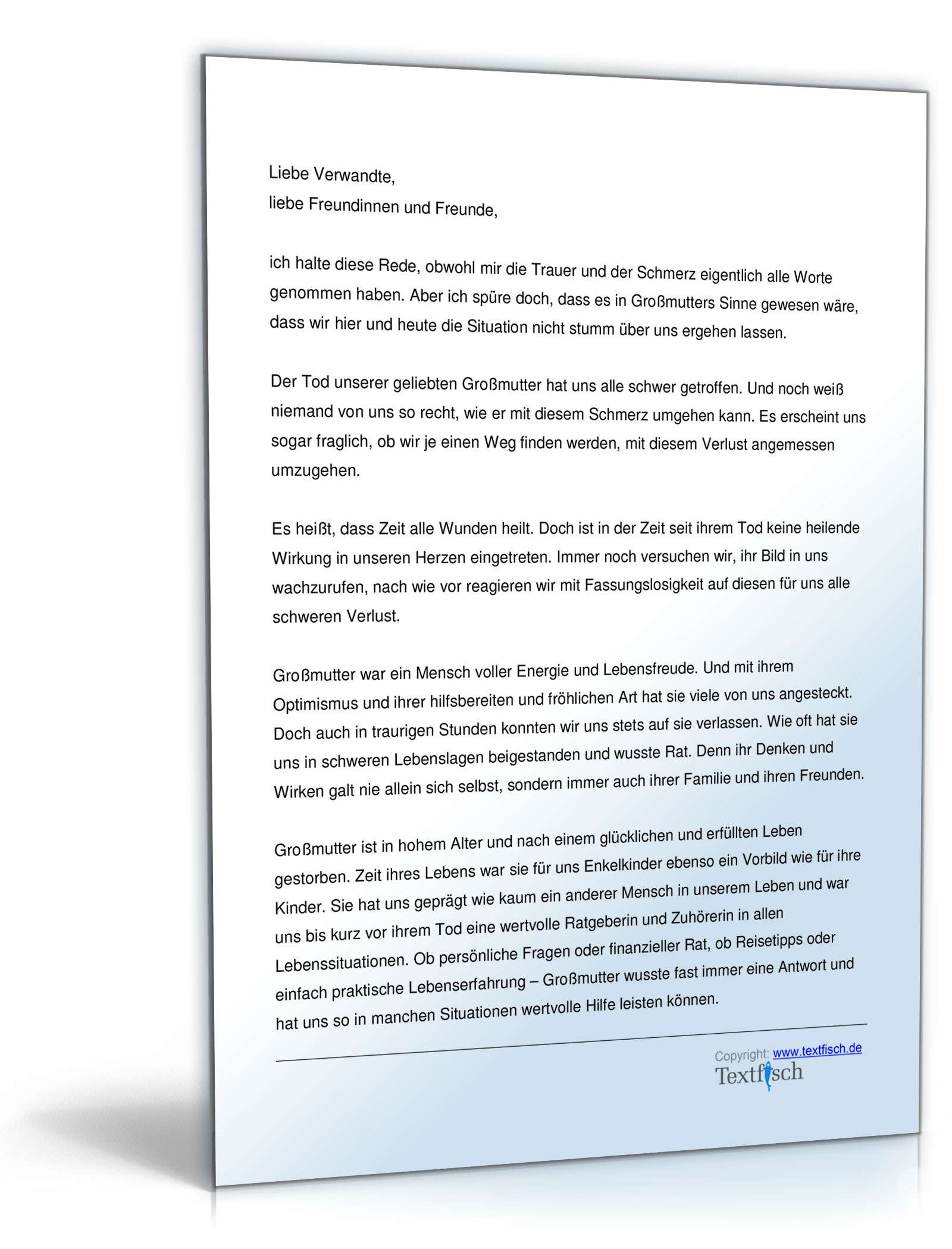 Trauerrede für Großmutter PDF. Seite: 2