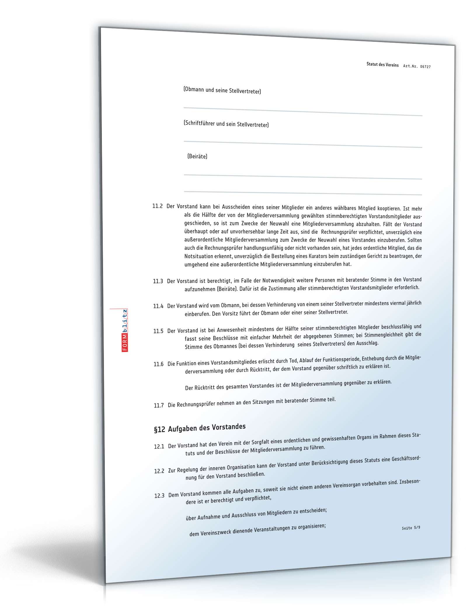 Statut des Vereins PDF. Seite: 5