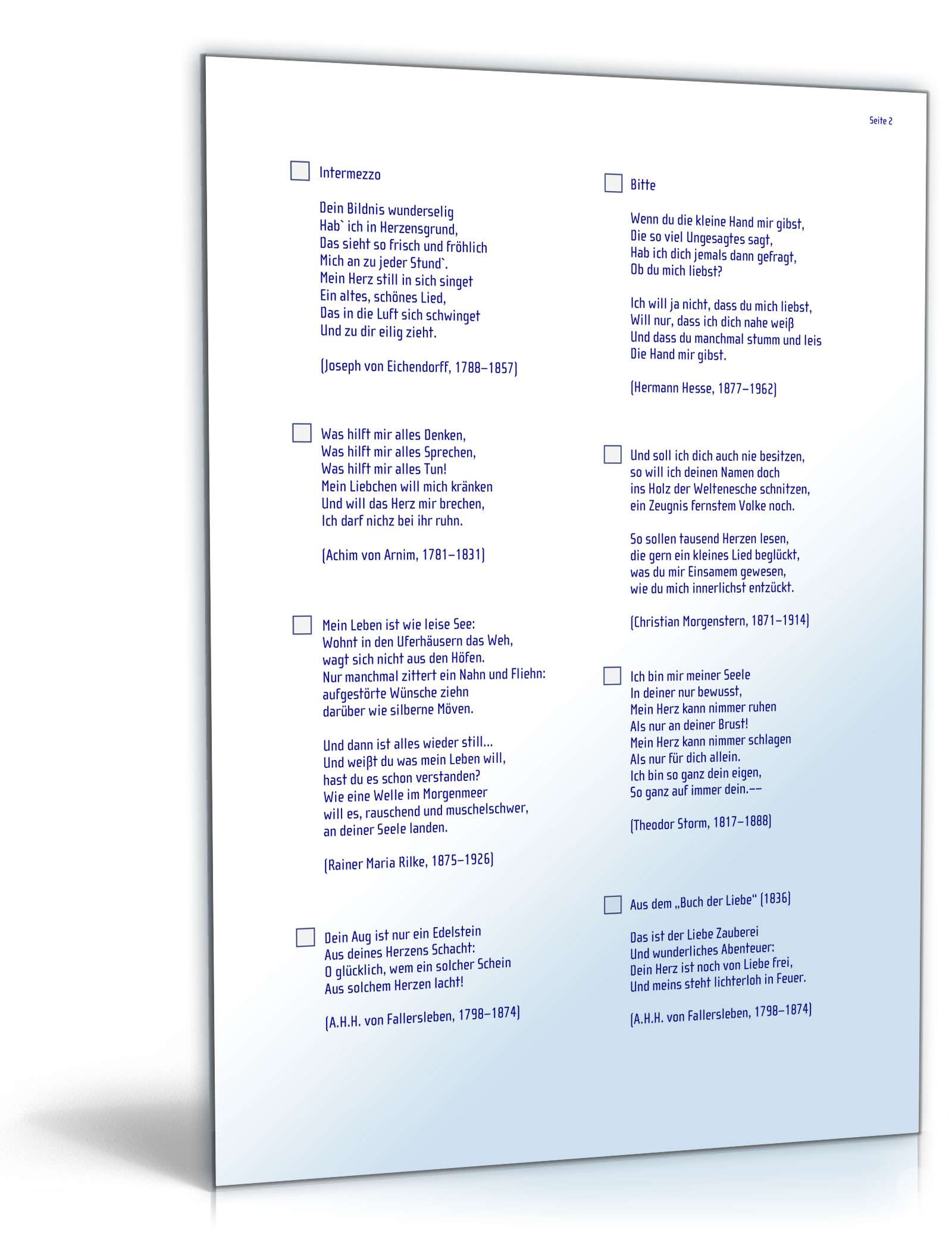 Liebeserklärung lyrisch PDF. Seite: 2