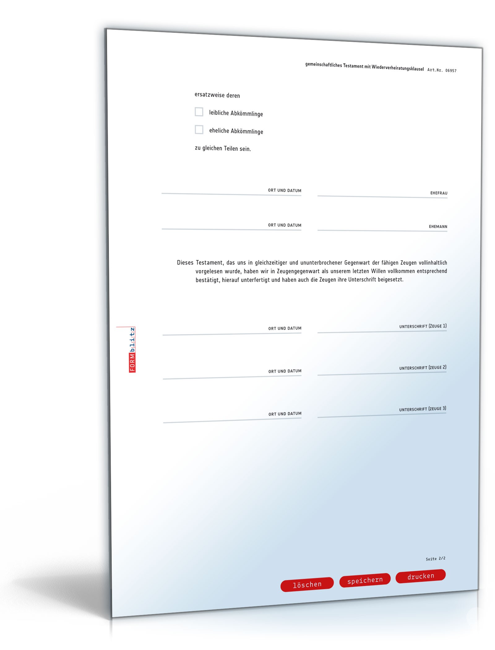 Gemeinschaftliches Testament PDF. Seite: 2