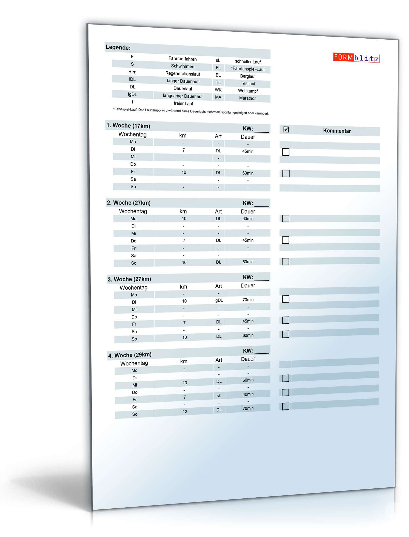 Marathon-Trainingsplan für 3:30 Stunden Zielzeit PDF
