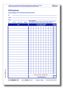 Arbeitsmappe Schule (18 Vorlagen) Excel