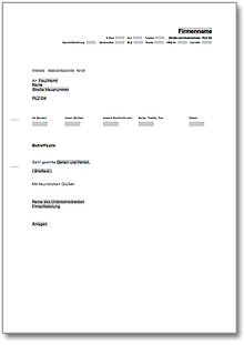 Allgemeiner Geschäftsbrief Word