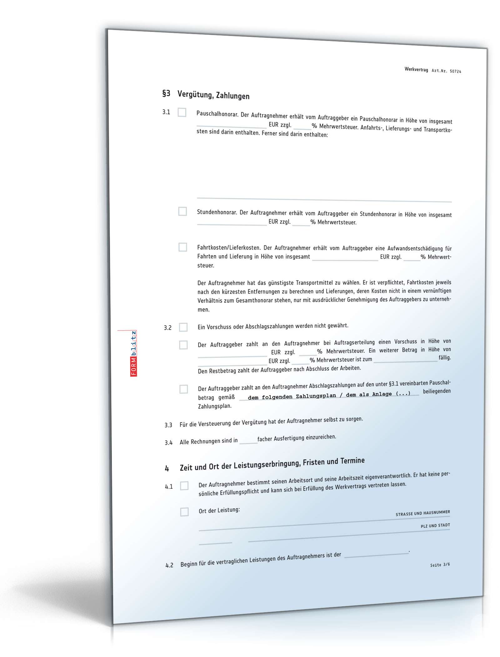 Werkvertrag (allgemein) PDF. Seite: 3