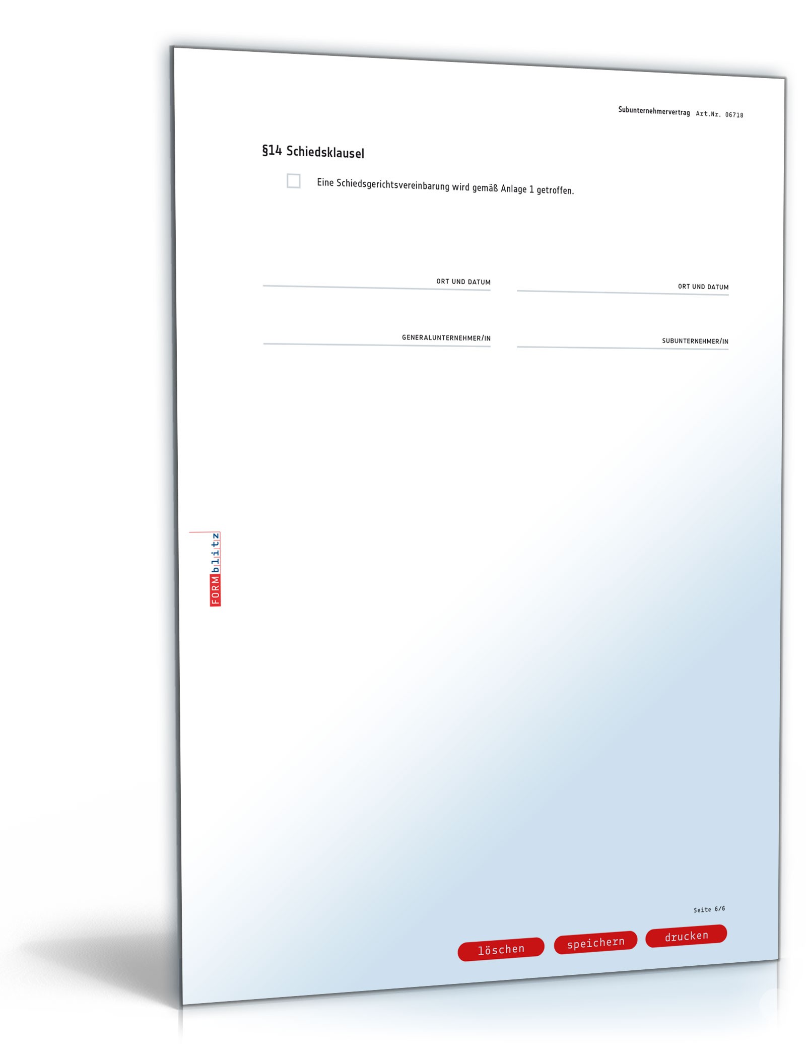 Subunternehmervertrag PDF. Seite: 6