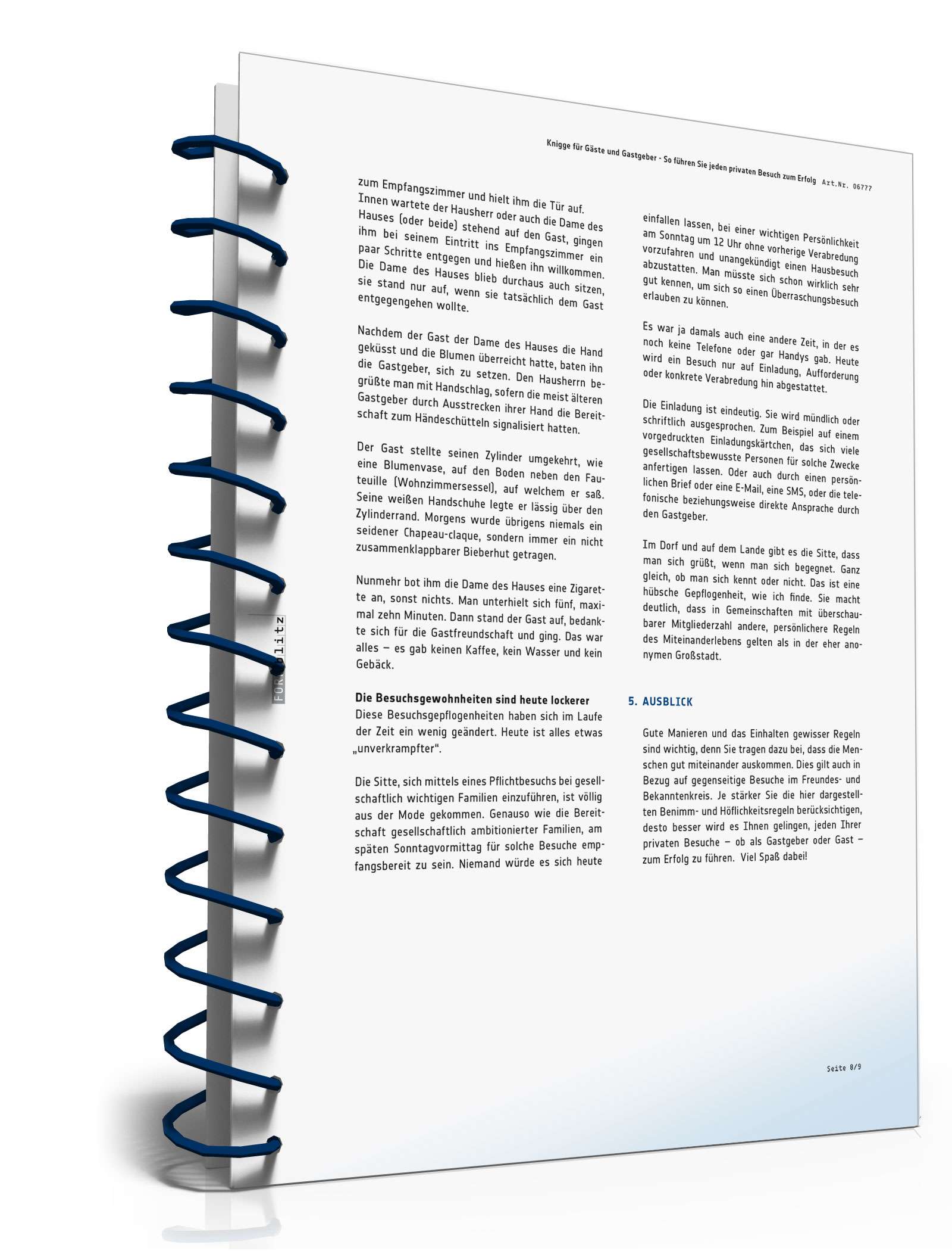 Knigge für Gäste und Gastgeber PDF. Seite: 9