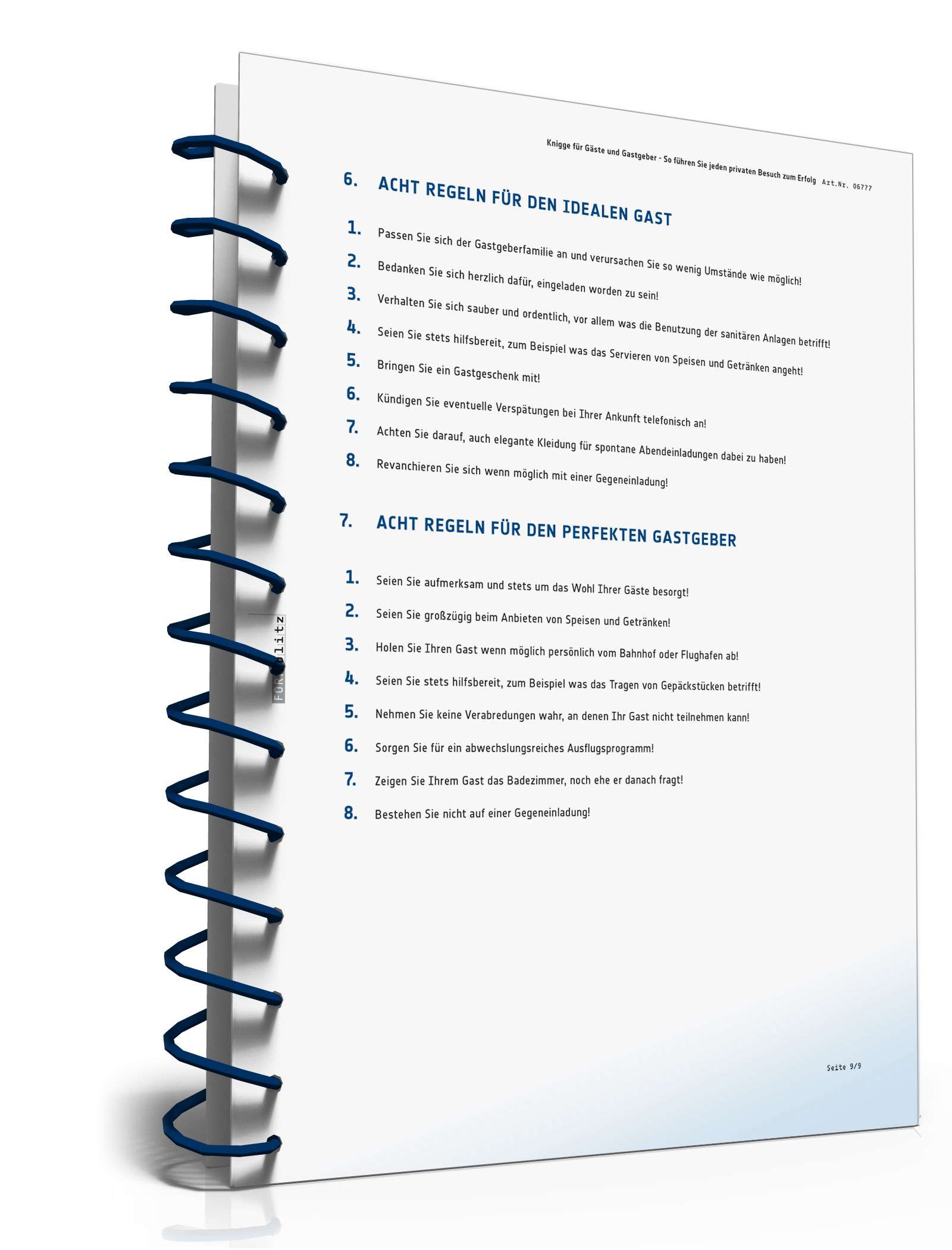 Knigge für Gäste und Gastgeber PDF. Seite: 10