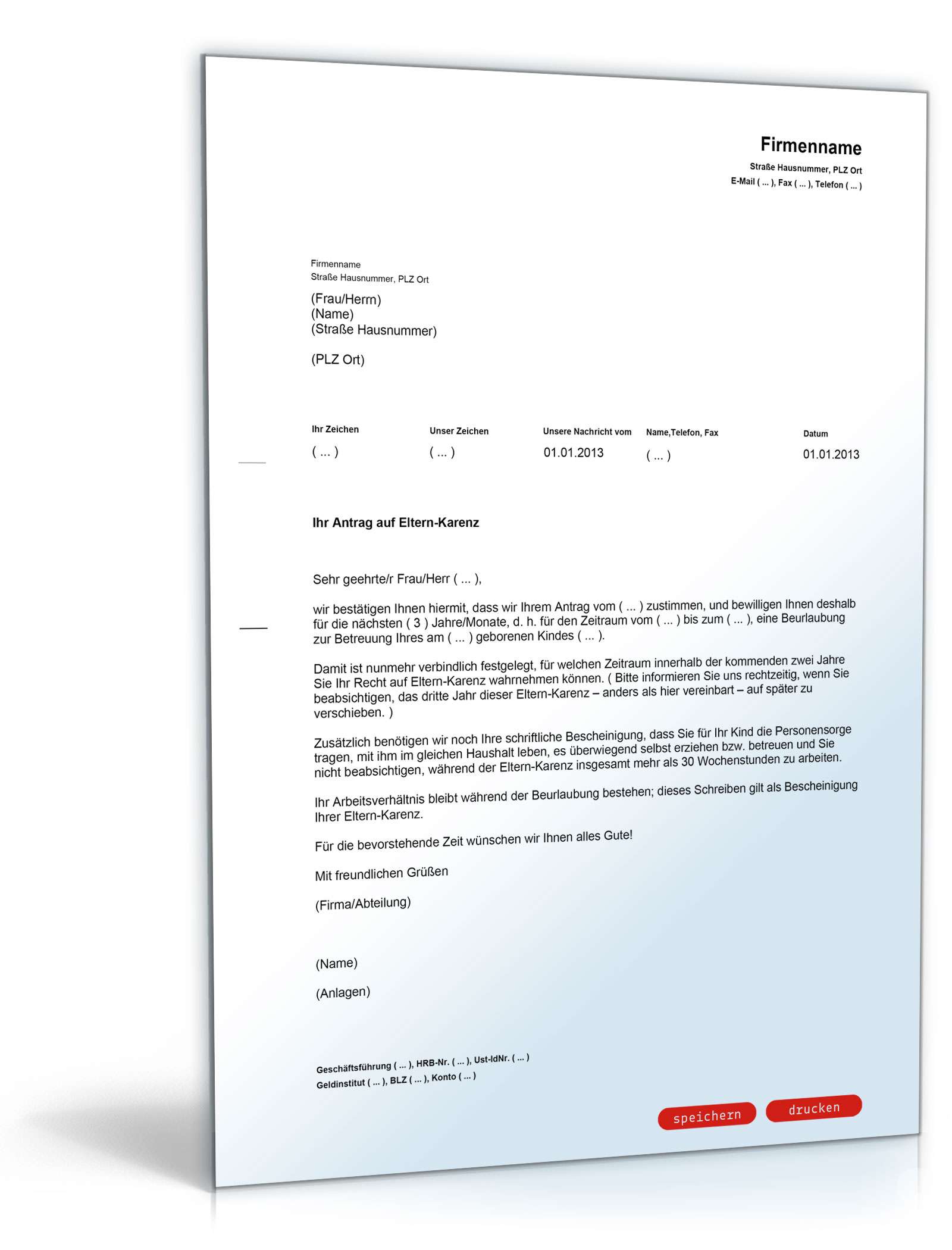 Bewilligung von Elternteilzeit bzw. Eltern-Karenz durch den Arbeitgeber PDF