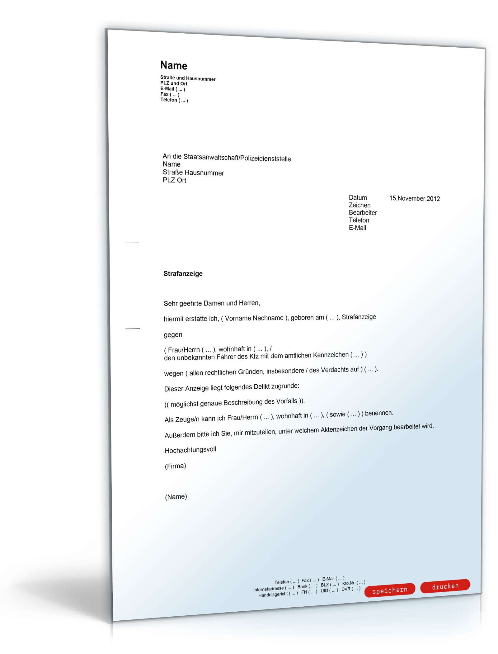 Strafanzeige PDF
