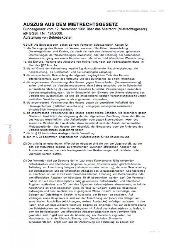 Untermietvertrag für Gewerberäume Word. Seite: 4