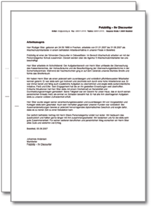 Dienstzeugnis-Paket (Wachpersonal) Excel