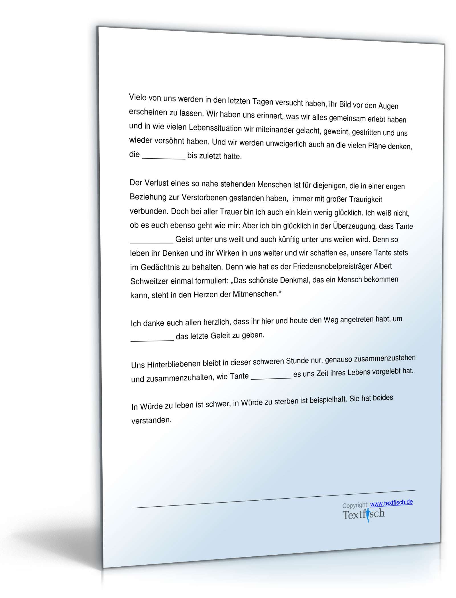 Trauerrede für eine Tante  PDF. Seite: 3