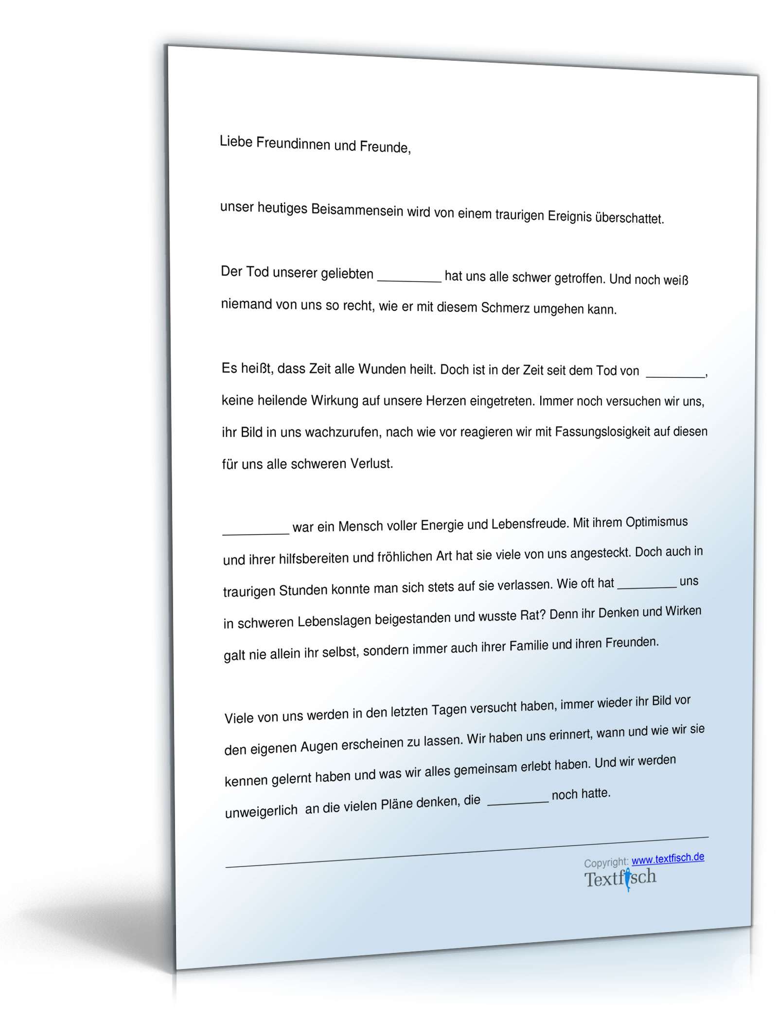 Trauerrede für eine Verstorbene PDF. Seite: 2