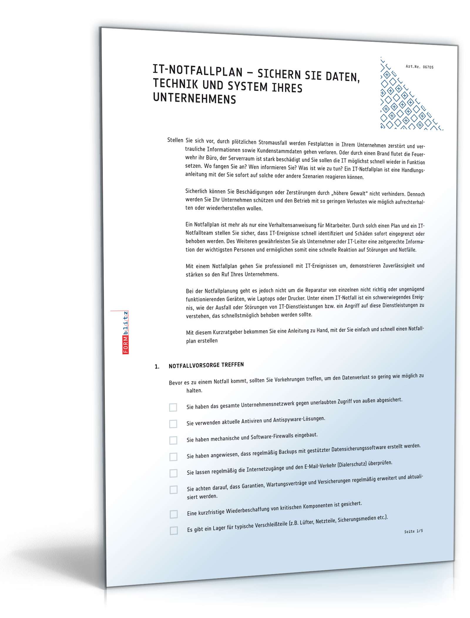 IT-Notfallplan: Sichern Sie Daten, Technik und System Ihres Unternehmens PDF