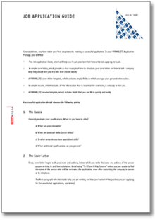 Allgemeines Bewerbungs-Paket (Englisch) Excel