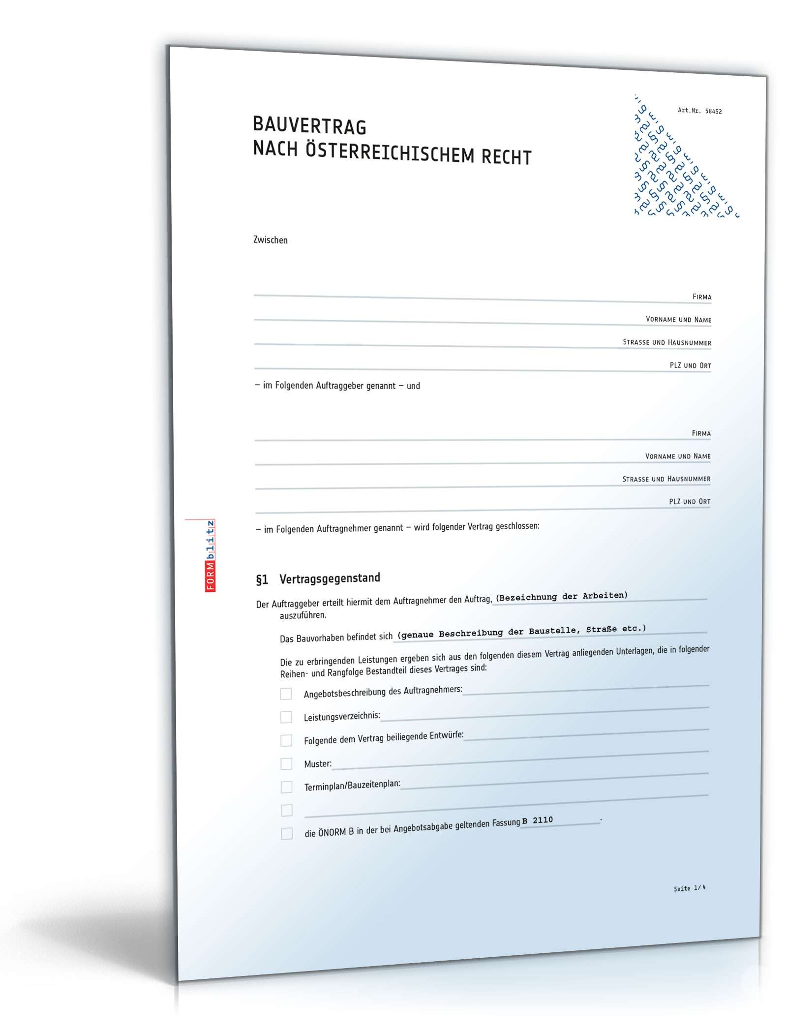 Bauvertrag PDF