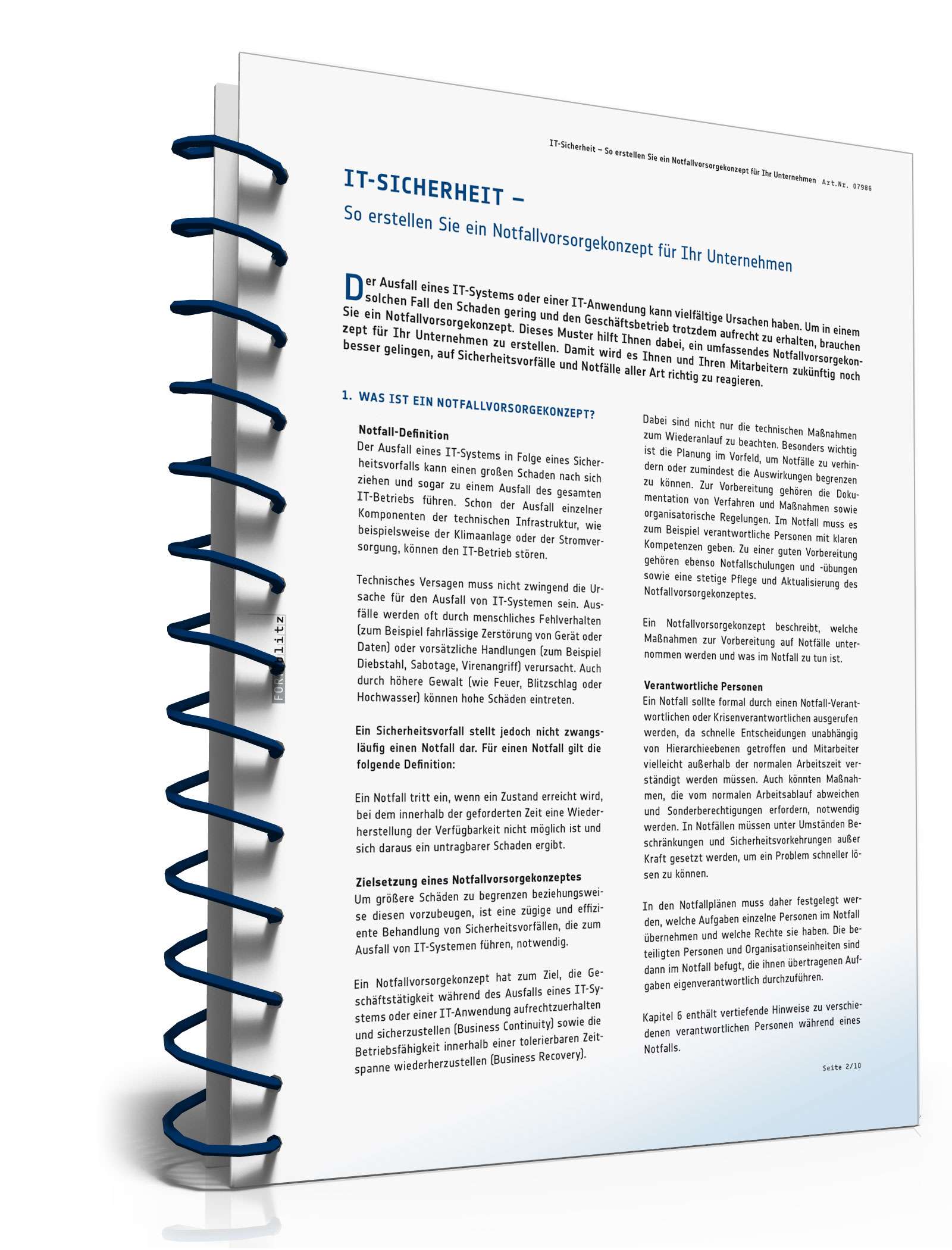 IT-Sicherheit - So erstellen Sie ein Notfallvorsorgekonzept für Ihr Unternehmen PDF. Seite: 3