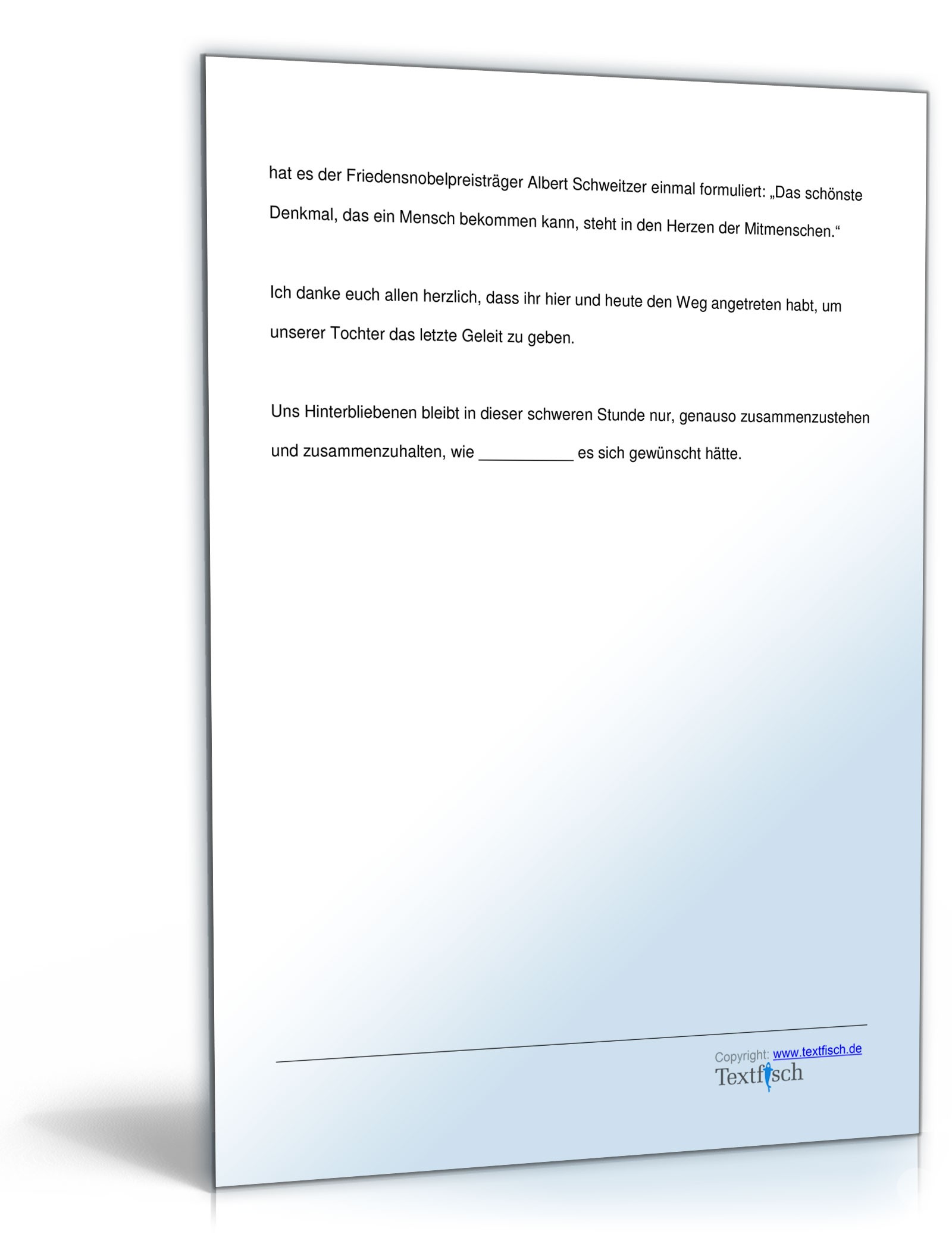 Trauerrede - Tochter stirbt nach Krankheit  PDF. Seite: 4