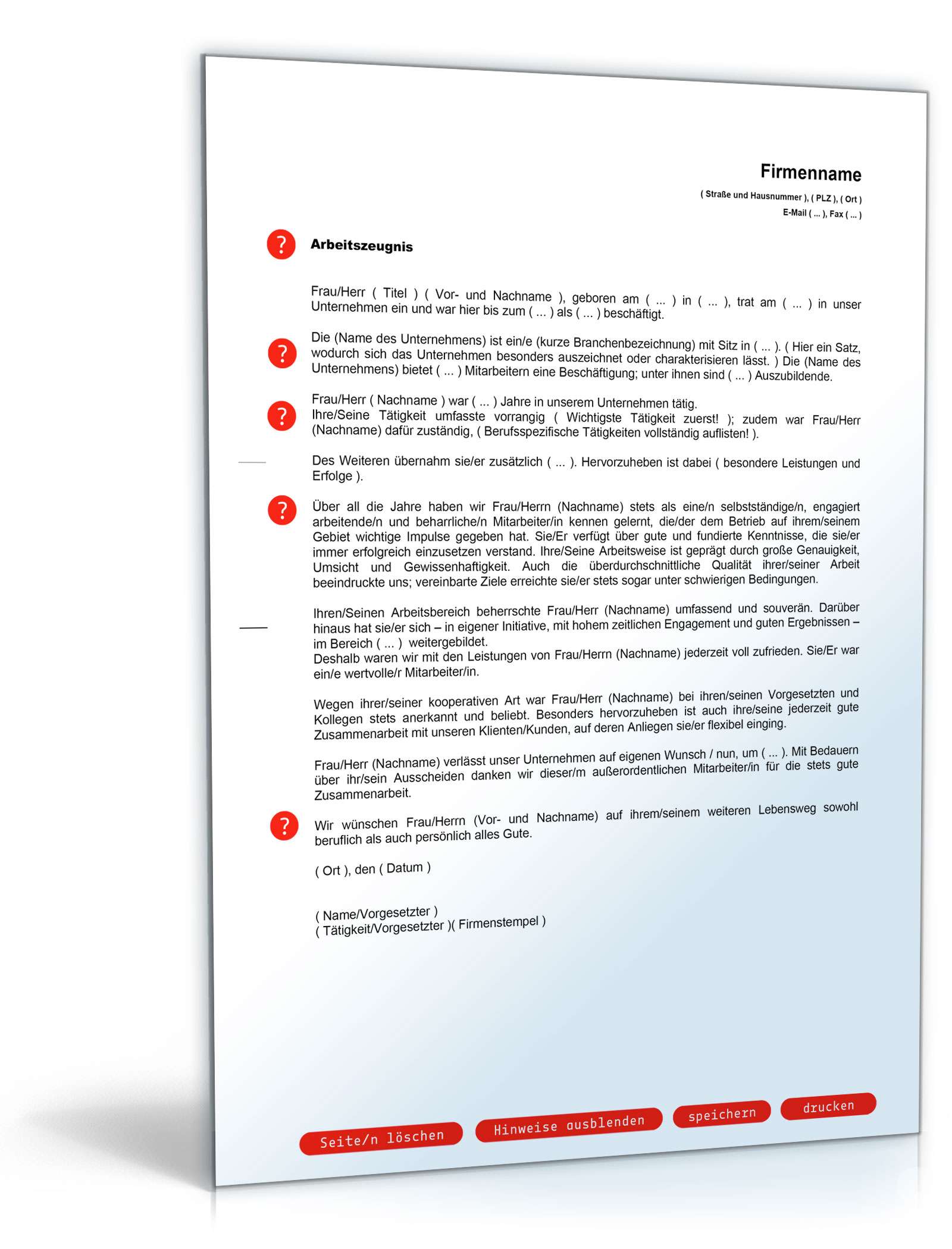 Dienstzeugnis Note Zwei bzw. "Gut" PDF. Seite: 2