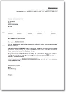 Werbebrief für eine Hausverwaltung Word