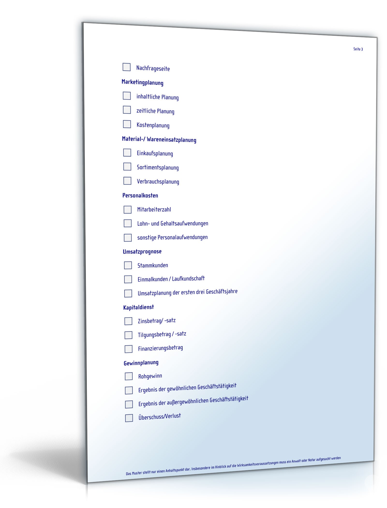 Checkliste zur Selbstständigkeit aus Anstellung PDF. Seite: 3