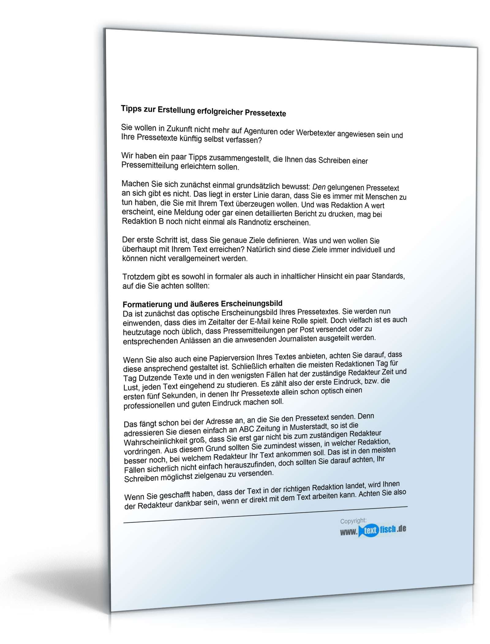 Pressemitteilung zur Gewinnung eines Neukunden PDF. Seite: 3